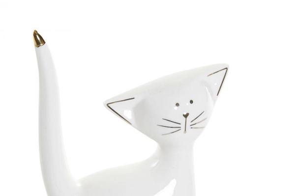 Figure porcelain 10x4x14 cat white