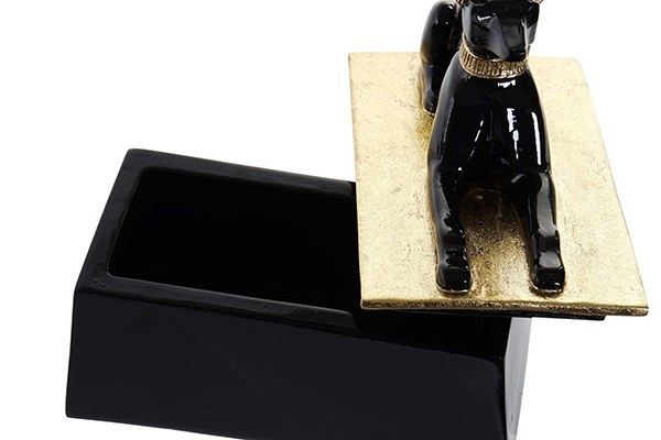 Box resin painted 20x10x20,5 jackal black