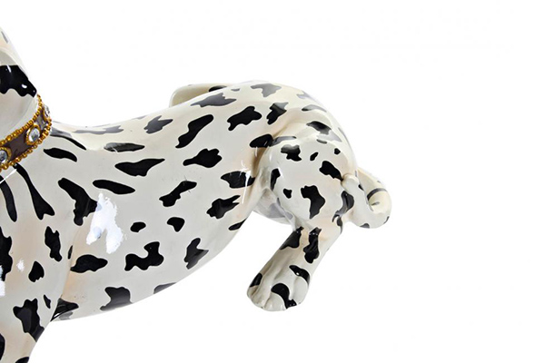 Figure resin 39x15x17,5 dalmatian dog white