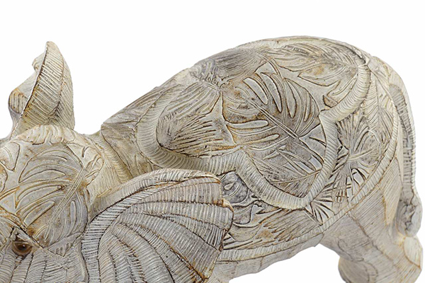 Figure resin 27x12x24,5 elephant decape beige