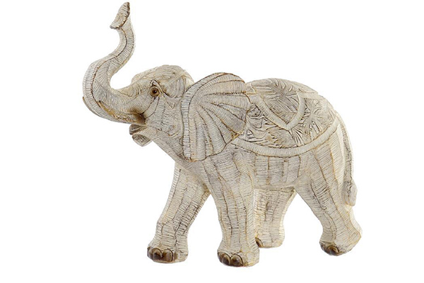 Figure resin 27x12x24,5 elephant decape beige