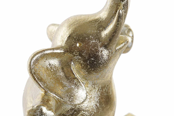Figura elephant golden / rezin 17x8,5x30