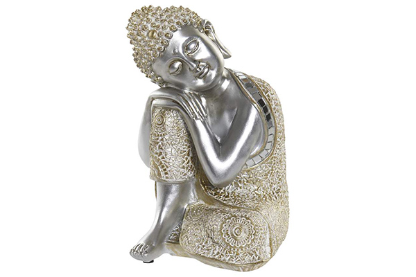Figure resin 18x16x23,5 buddha golden