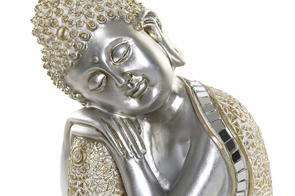 Figure resin 18x16x23,5 buddha golden