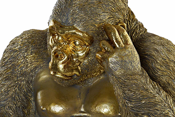 Figure resin 39x30x41,5 gorilla golden