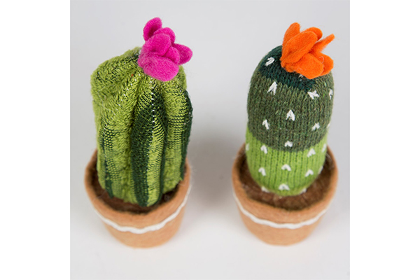 Colourful cactus tall decoration assorted