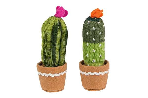 Colourful cactus tall decoration assorted