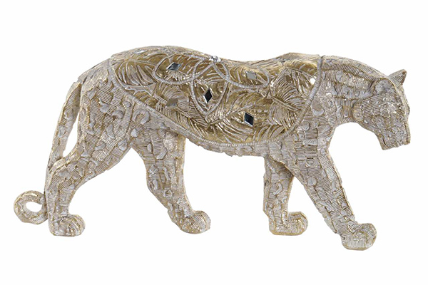 Figura leopard golden 31,5x6x15,5