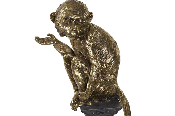 Figura monkey aged golden 32x21x105