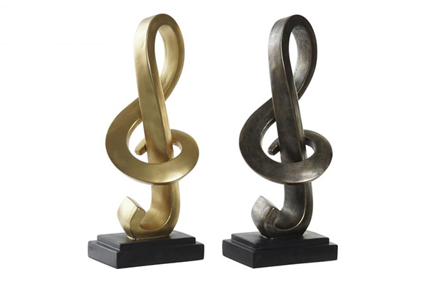 Figure resin 15,5x10,5x39,5 musical note 2 mod.