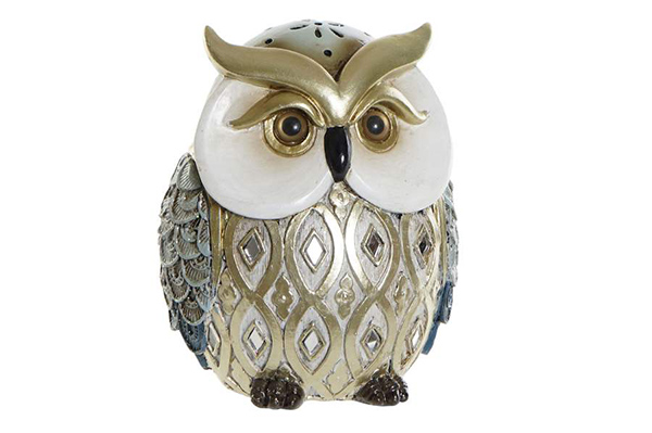 Figura owl golden 10x7x12