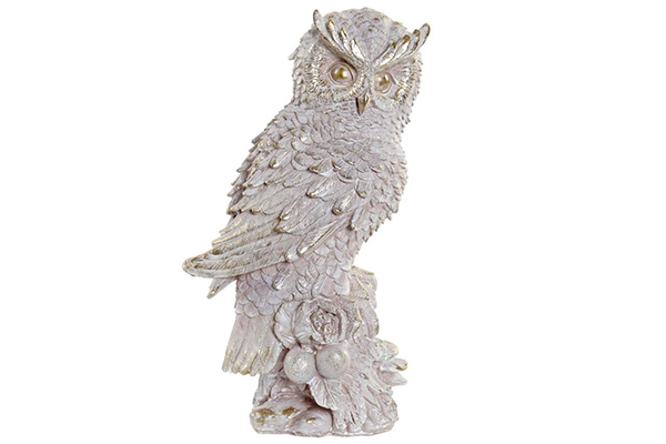 Figura owl pink 17x12,5x29,5