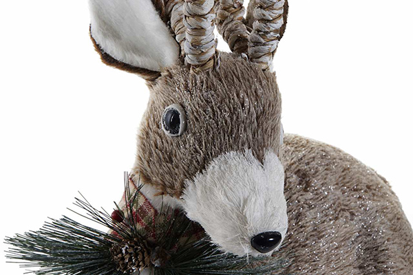 Figure porexpan fiber 38x21x36,5 reindeer grey