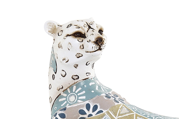 Figure resin 24x9,5x13 leopard white