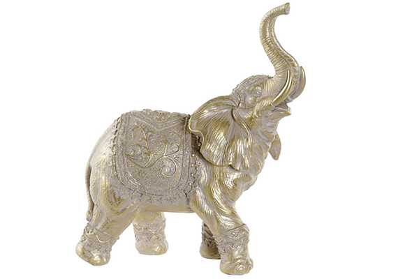 Figure resin 22x10x26 elephant golden
