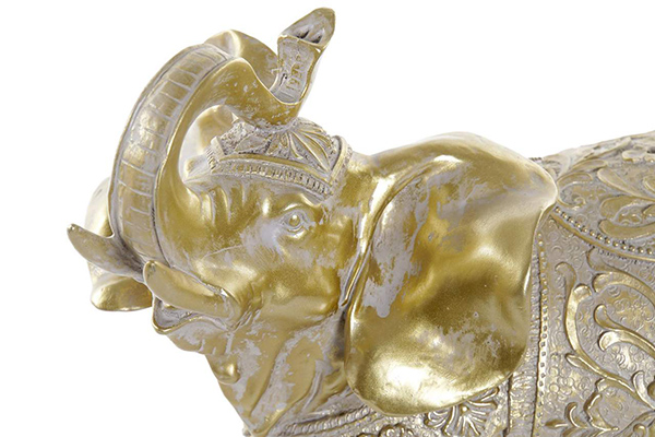 Figura zlatni slon / rezin 35x14,5x28,5