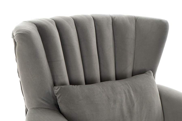 Armchair velvet rubberwood 73x75x87 cushion