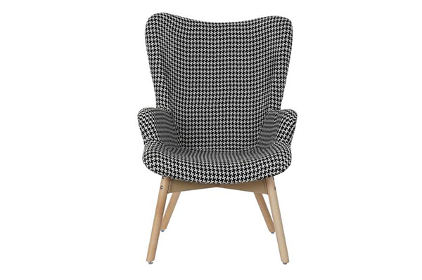 Armchair set 2 polyester 70x70x103 houndstooth