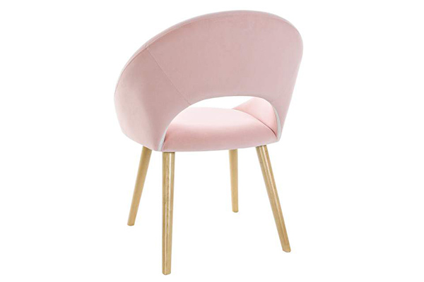 Chair polyester birch 63x53x83 pink