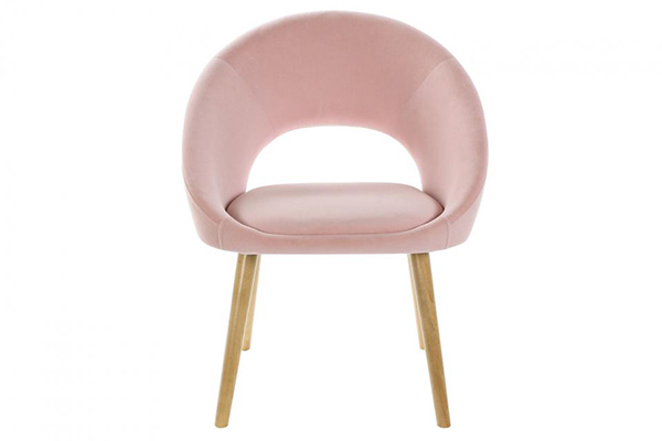 Chair polyester birch 63x53x83 pink