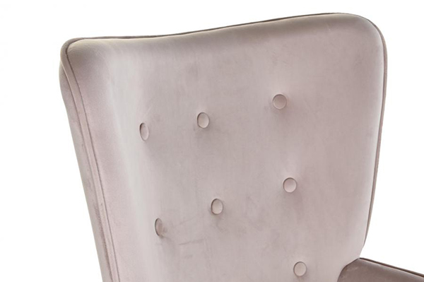 Armchair polyester wood 67x69x96 pink