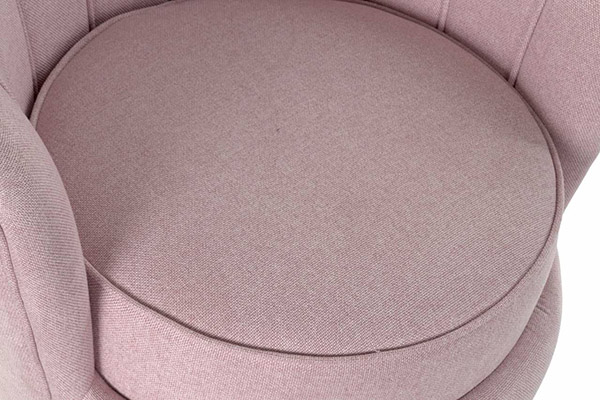 Armchair polyester wood 80x77x80 rotary pink
