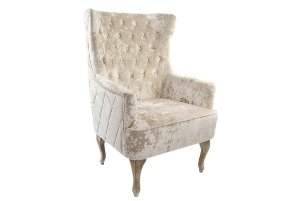 Shoe-removing chair polyester wood 118x39x60 chic