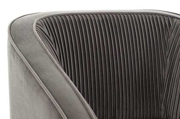 Armchair polyester metal 70x68x73 grey