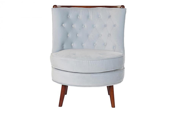 Armchair polyester wood 65x69x80 sky blue