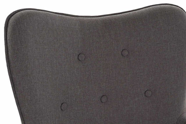 Armchair polyester metal 67x68x98 grey