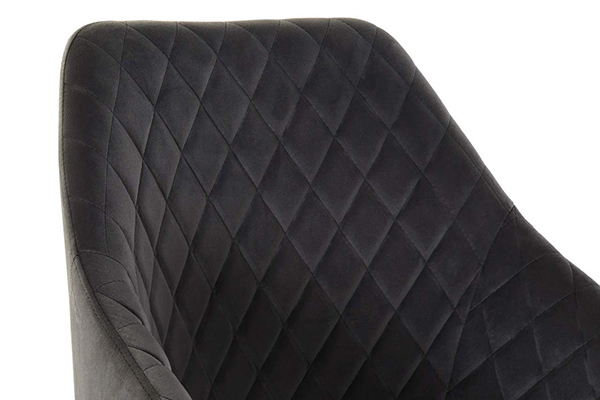 Fotelja velvet dark gray 56x60x90