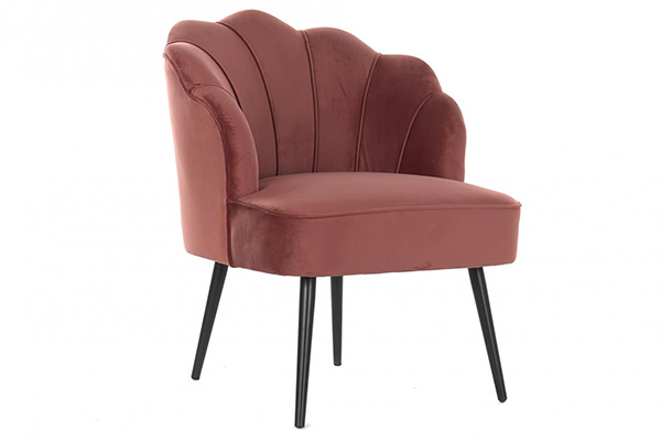 Chair polyester mdf 67x67x83 velvet red