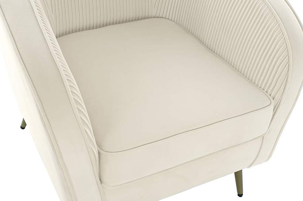 Armchair polyester metal 70x68x73 white