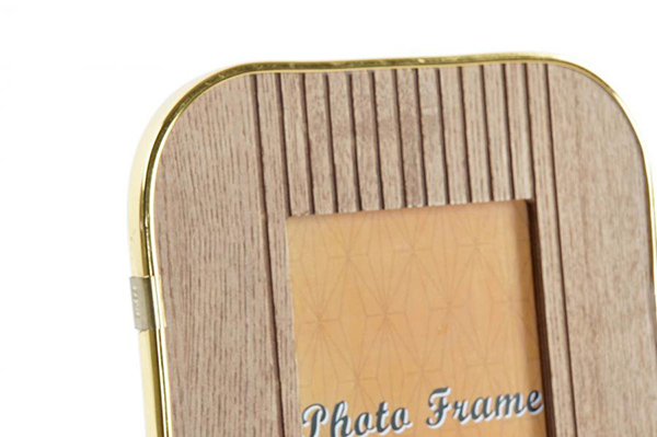 Photo frame wood metal 10x15 18.5x1.5x23.5 brown
