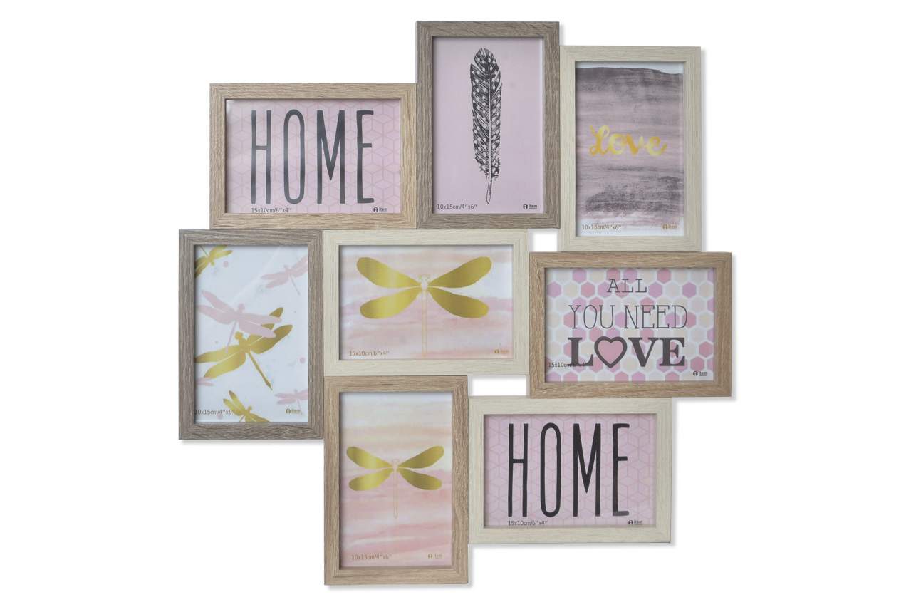 Multiphotos frame wood 45x2x45 chic pink