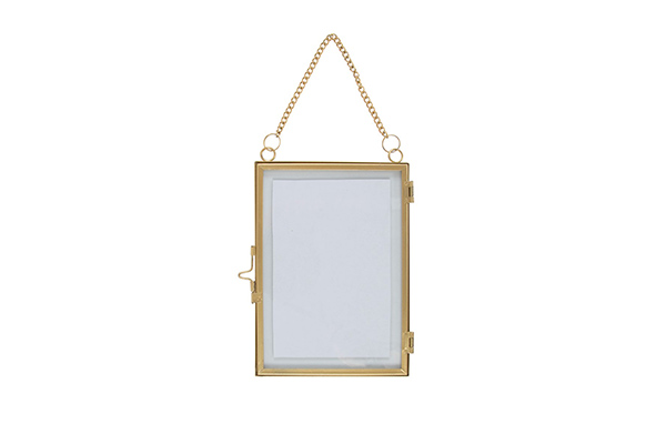 Touch of gold hanging portrait photo frame