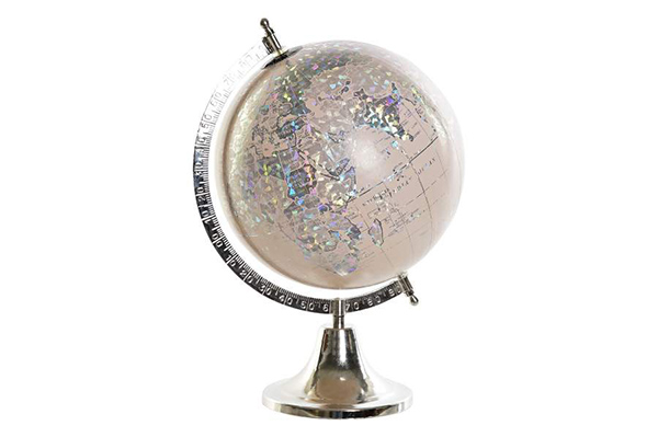 Globe metal pvc 22x20x40 ball 20cm. silver