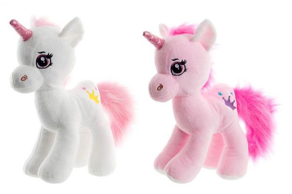 Cuddly toy polyester 28x15x32 unicorn 2 mod.