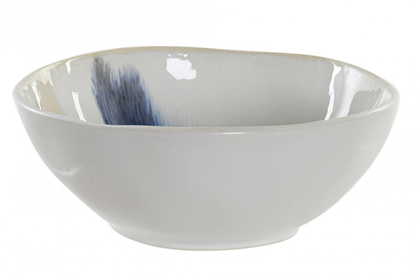 Bowl stoneware enamelled 17x17x6,5 780 ml, white