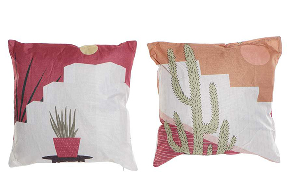 Cushion polyester 45x10x45 450gr. cactus 2 mod.