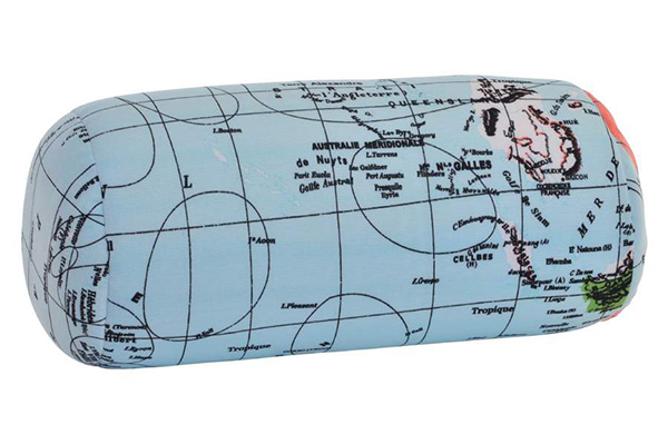 Travel cushion spandex 41,5x18,5x15 map sky blue