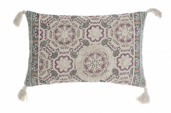 Cushion cotton 60x5x30 850 gr. tiles embroidery