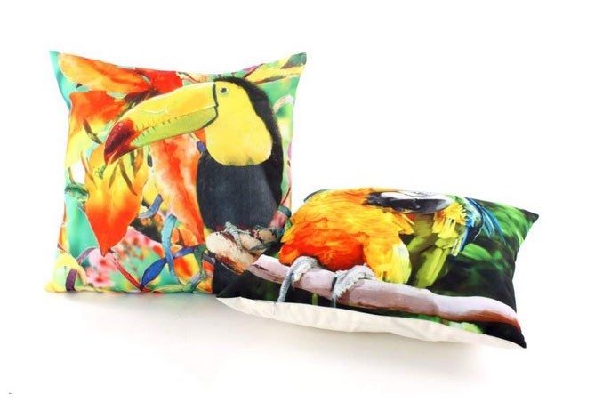 Jastuk sa silikonskim punjenjem sa papagajima