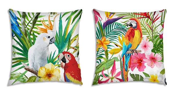 Cushion polyester 45x45 0,5 tropical 2 mod.