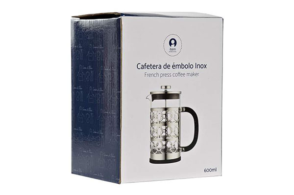 Coffee machine borosilicate inox 16x9x18,5 600ml