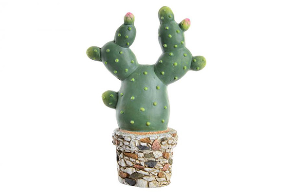 Figure glass fiber 24,5x13,5x36,5 cactus