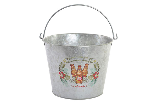 Bucket metal 22,5x22,5x18 handle galvanized
