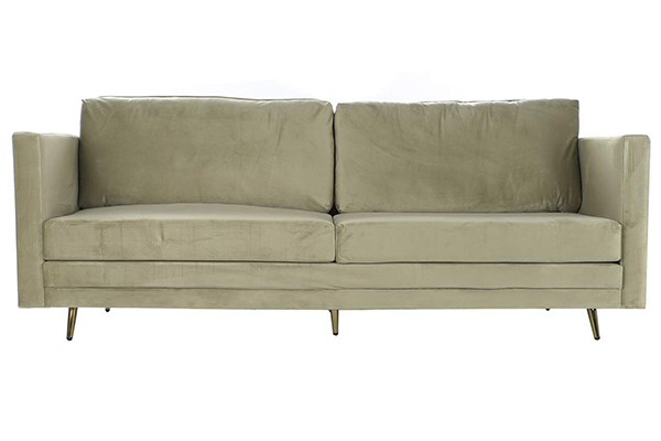 Couch polyester metal 210x78x85 3 plazas