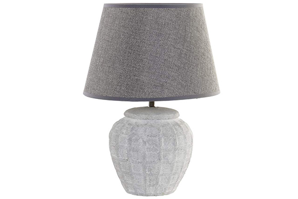 Table lamp ceramic linen 32x32x42 e27 aged grey