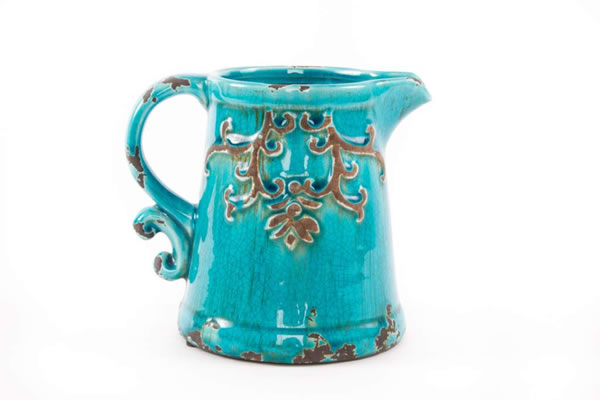Keramička tirkizna vaza u antičkom stilu
